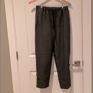 Babaton stretch drawstring pant in herringbone